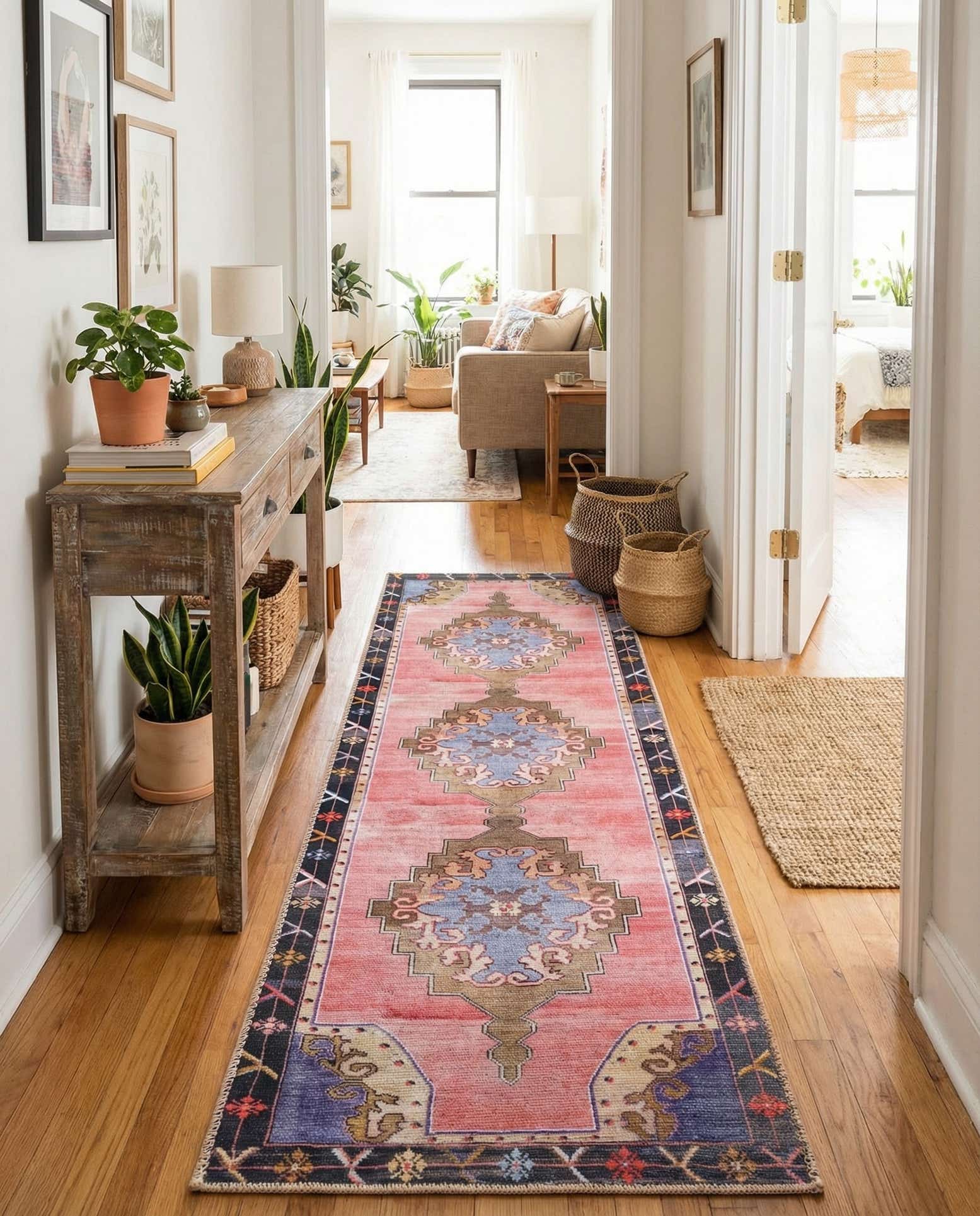 2' x 6' Washable Timeless Runner Rug