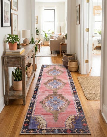 2' x 6' Washable Timeless Runner Rug