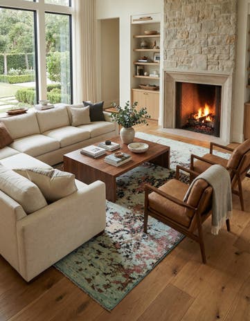 10' 5 x 14' 1 Hand Knotted Darya Wool Rug