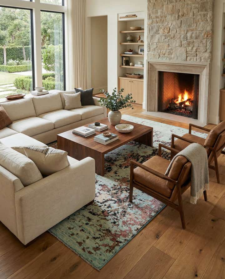 10' 5 x 14' 1 Hand Knotted Darya Wool Rug