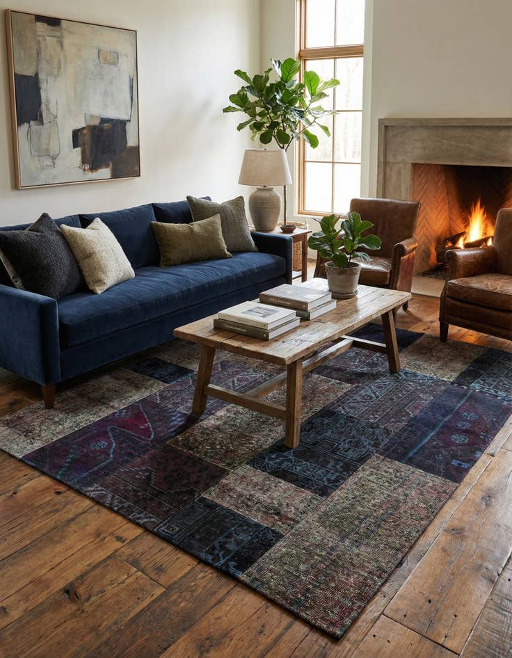 Detail image of 5' 5 x 6' 7  Hand Knotted Ultra Vintage Persian Wool Rug