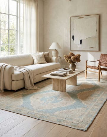 6' 5 x 9' 7 Hand Knotted Ultra Vintage Persian Wool Rug