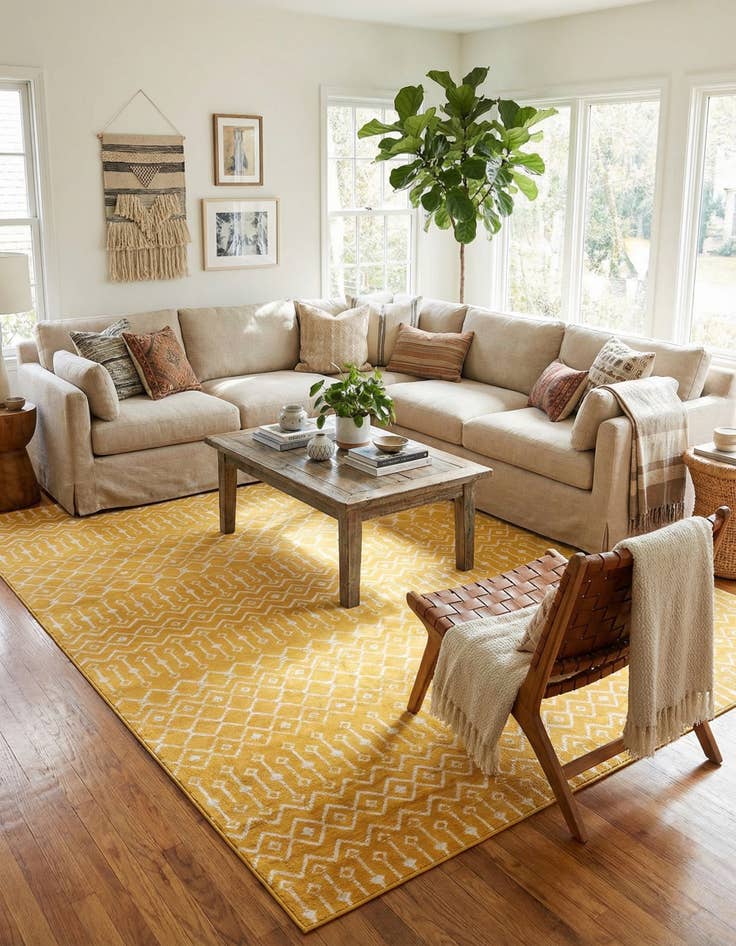 Detail image of 10' x 13' Kasbah Trellis Rug