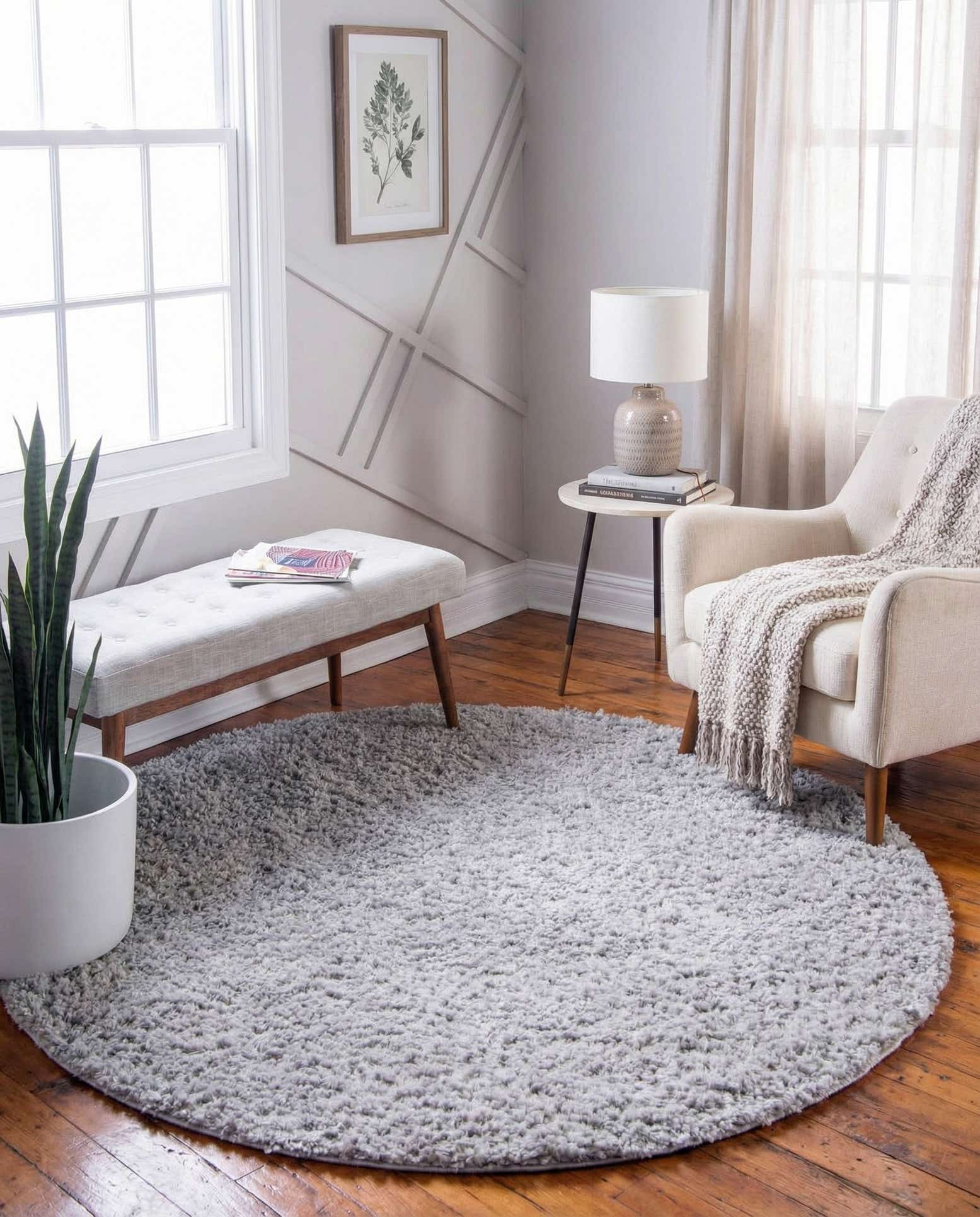 7' x 7' Zermatt Shag Round Rug