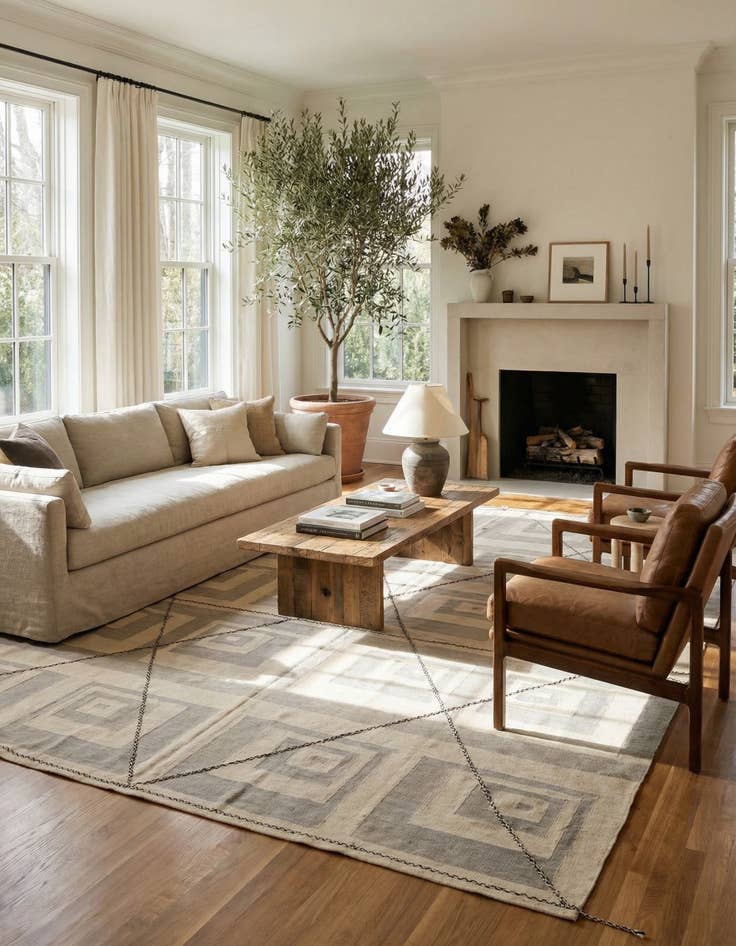 Detail image of 9' 6 x 12' 8  Hand Knotted Moroccan Wool Rug