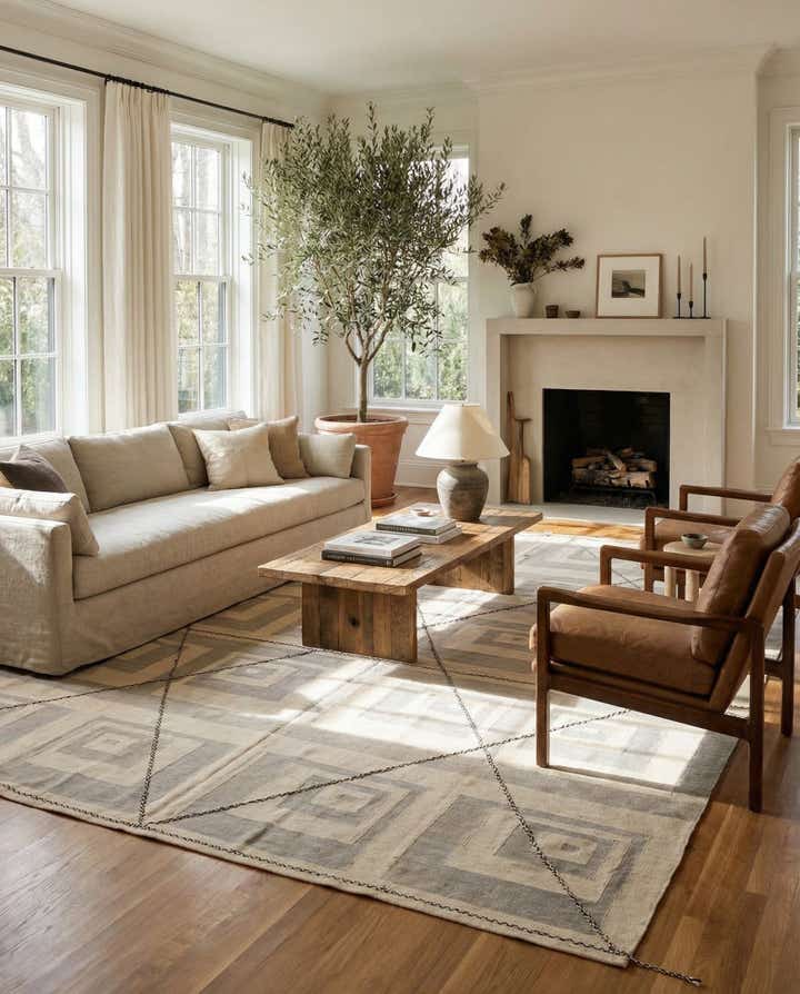 9' 6 x 12' 8 Hand Knotted Moroccan Wool Rug