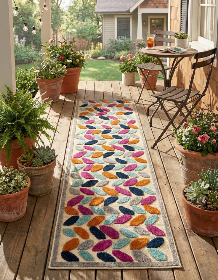 Detail image of 2' x 8' Easy-Clean Aruba Indoor / Outdoor Runner Rug