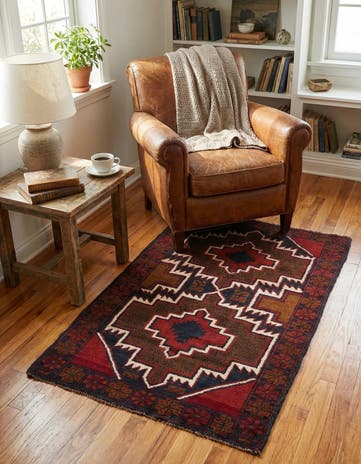 2' 10 x 4' 5 Hand Knotted Balouch Persian Wool Rug