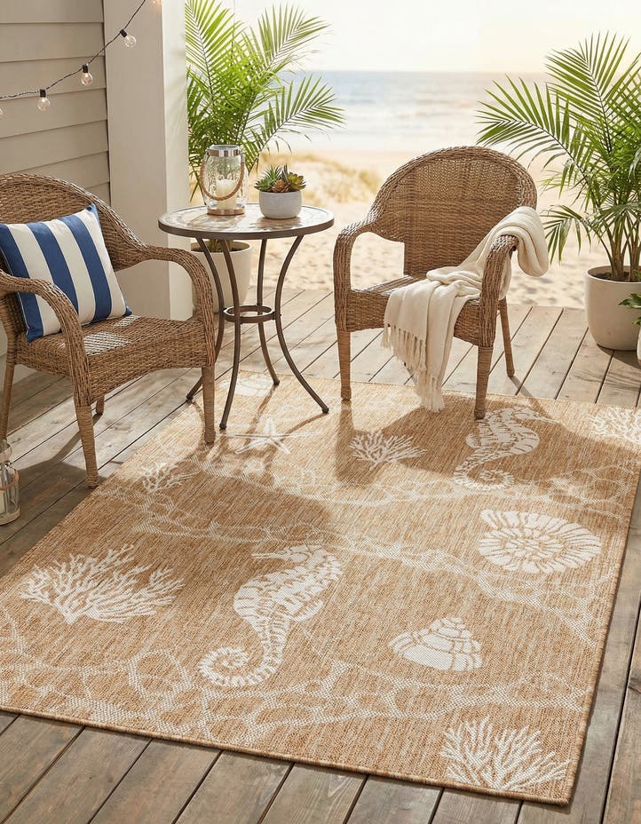 4' x 6' Easy-Clean Coastal Indoor / Outdoo...