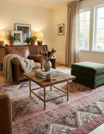 4' x 6' 8 Hand Knotted Ultra Vintage Persian Wool Rug
