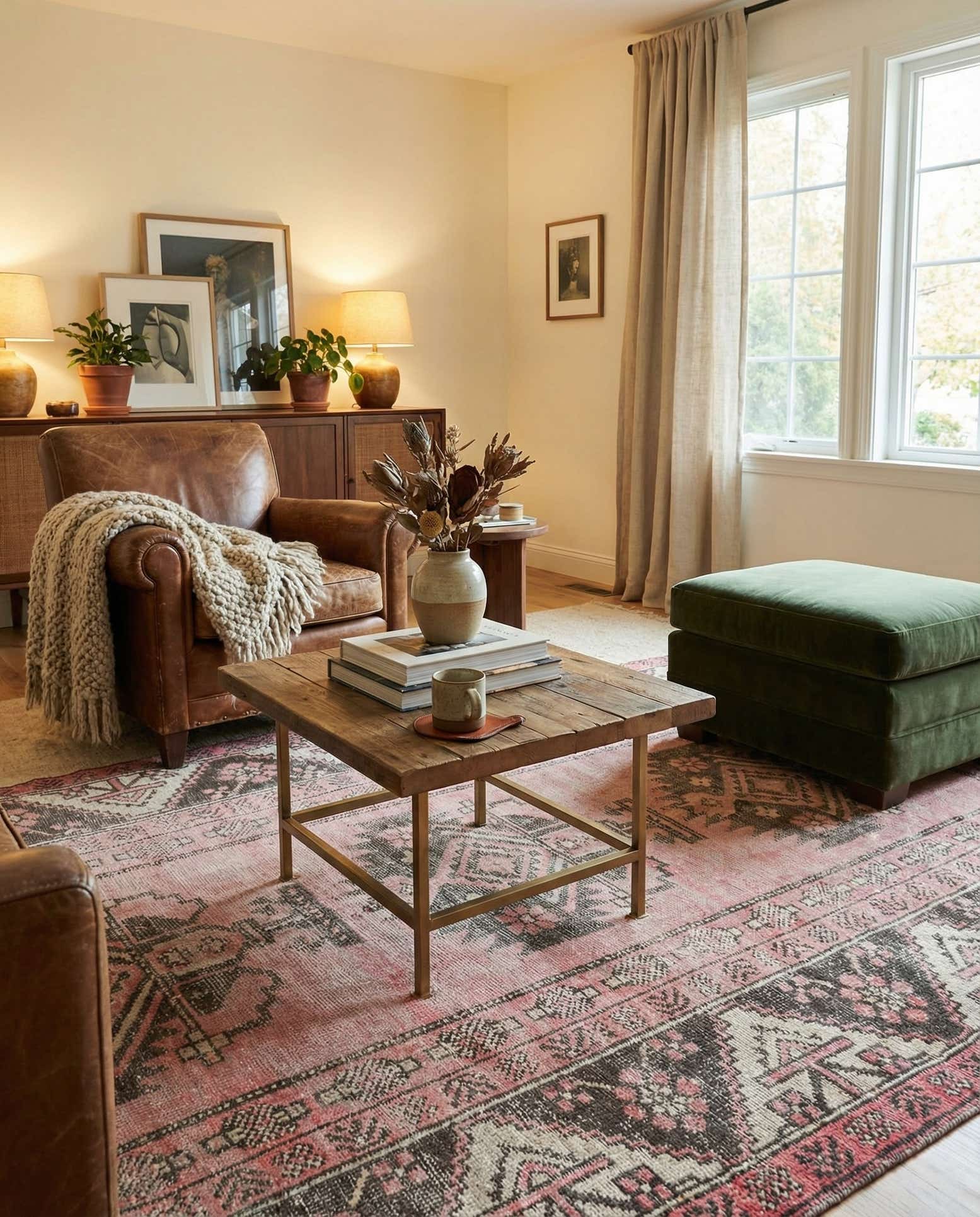 4' x 6' 8 Hand Knotted Ultra Vintage Persian Wool Rug