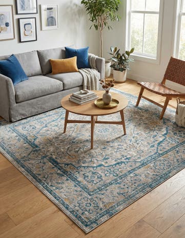 Light Gray Lola Square Rug