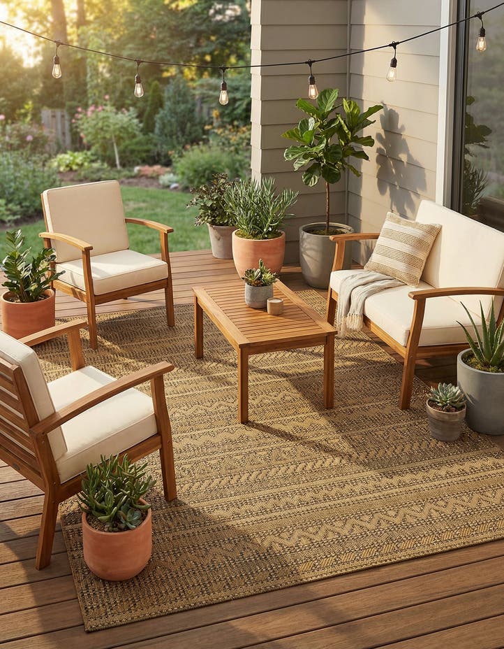 7' x 10' Easy-Clean Modern Indoor / Outdoor...