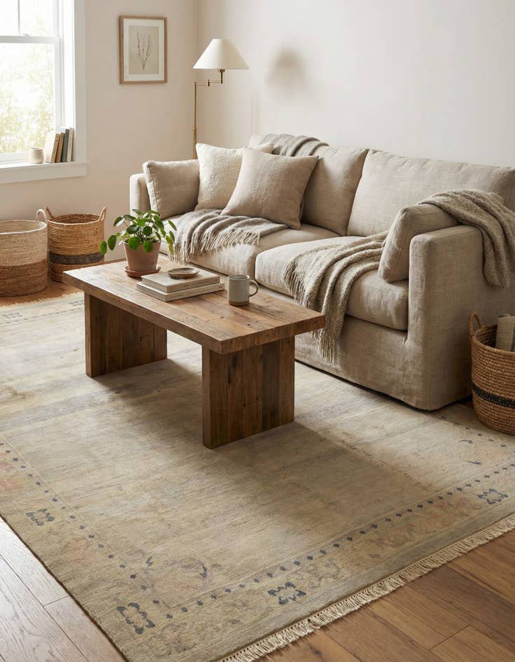 Detail image of  6' 8 x 10' 4  Hand Knotted Nepal Wool Rug