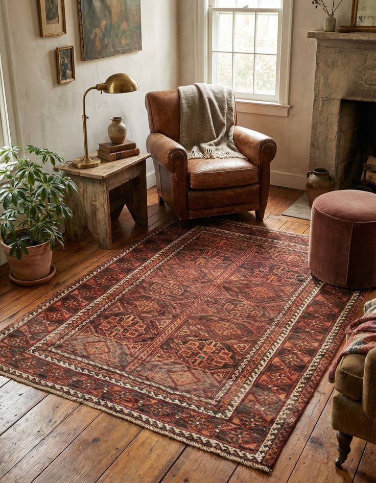 Detail image of 3' 7 x 4' 1 Hamedan Rug