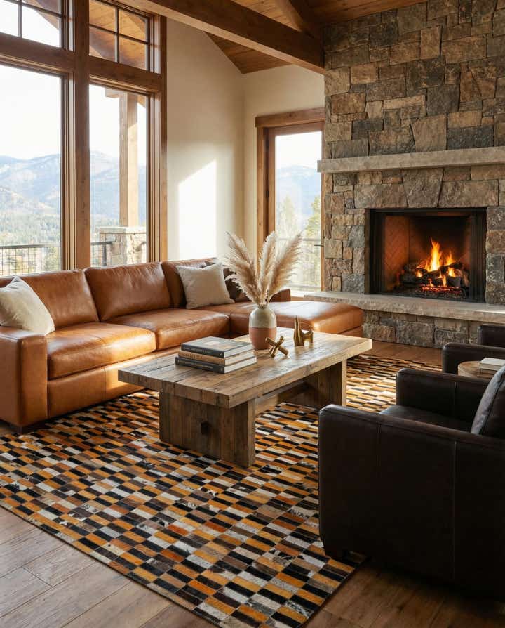 4' 11 x 8' 1 Cowhide - Patchwork Rug