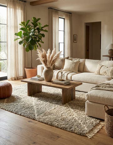 5' 6 x 8' 4 Hand Knotted Moroccan Wool Rug