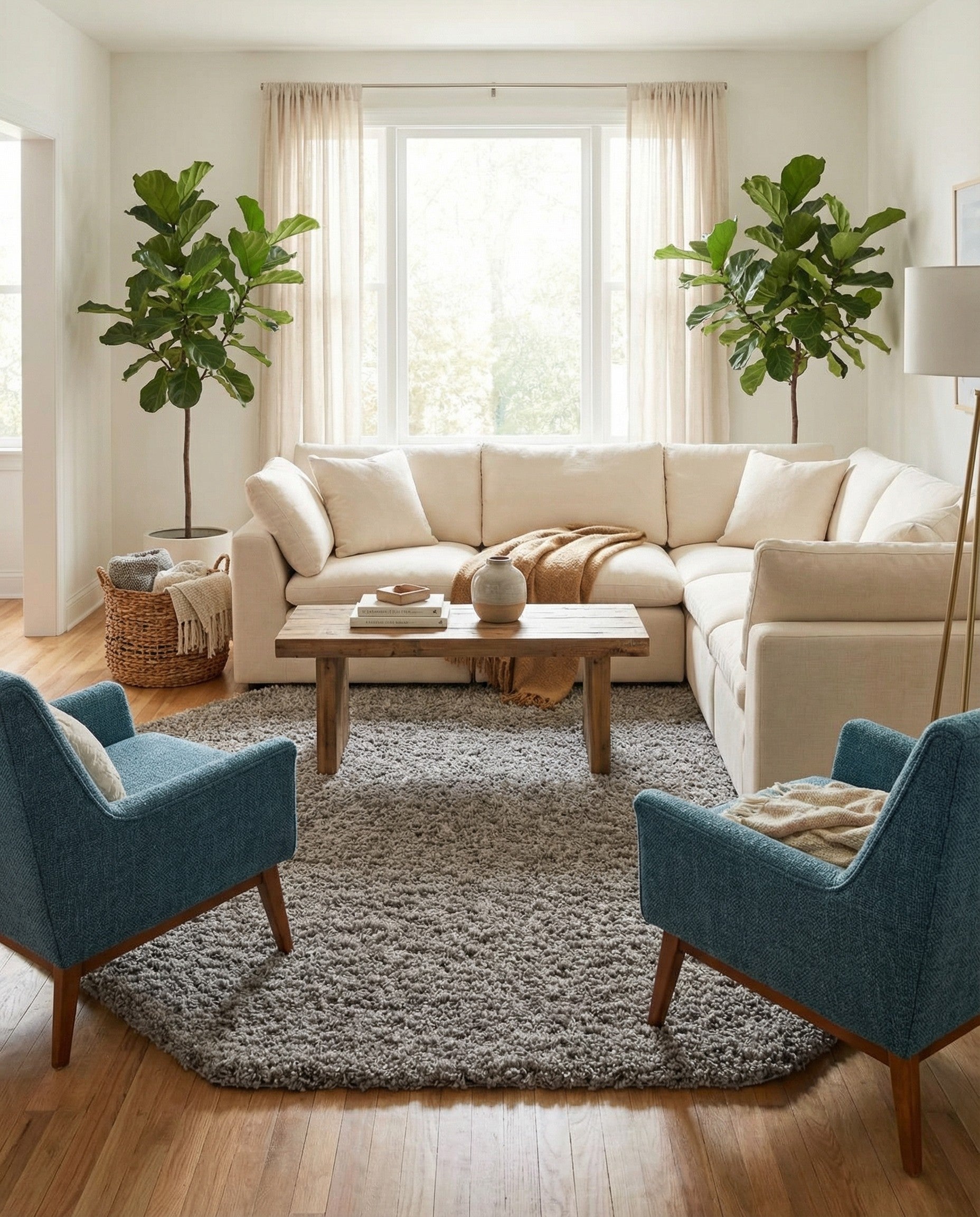  7' 10 x 7' 10 Solid Shag Octagon Rug