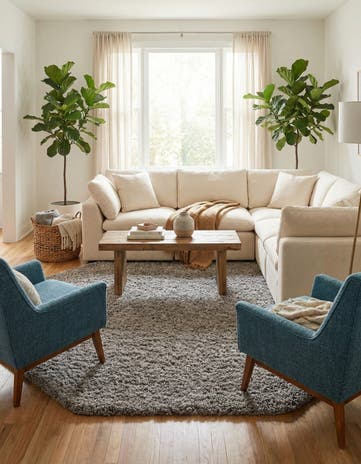 7' 10 x 7' 10 Solid Shag Octagon Rug