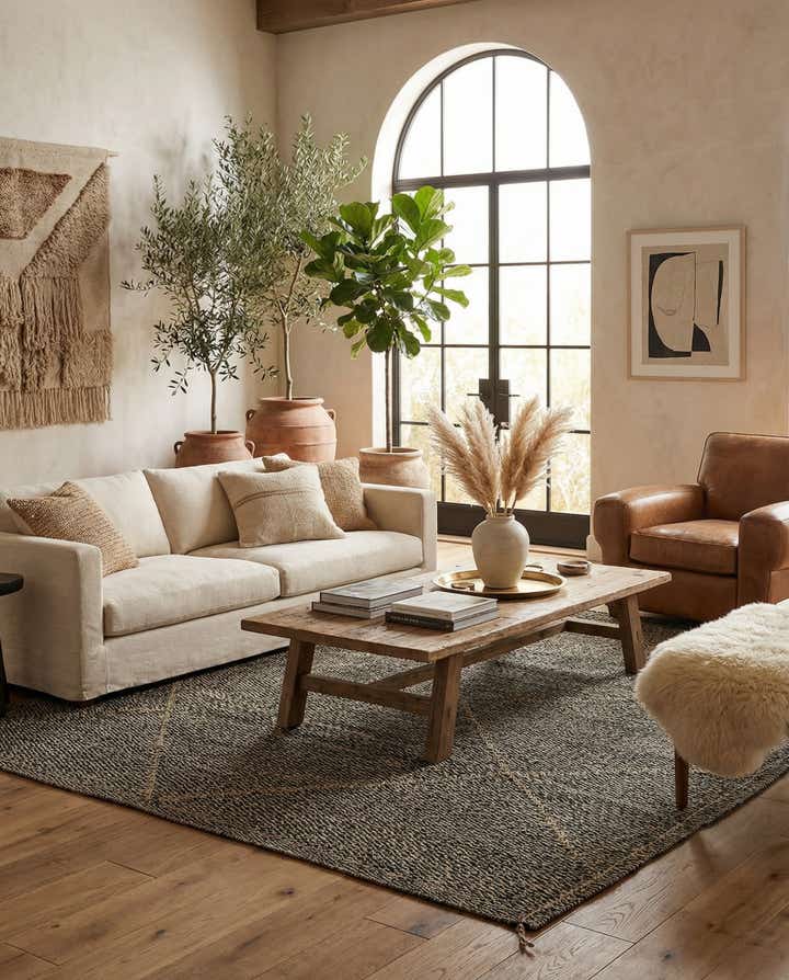 8' 9 x 12' 4 Hand Knotted Moroccan Wool Rug