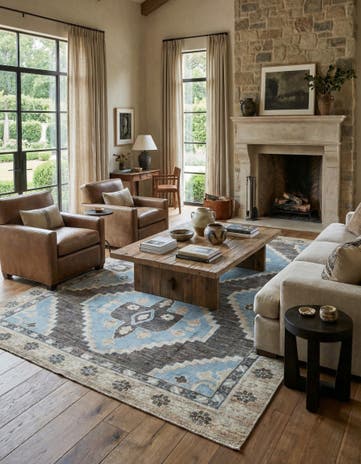 9' 4 x 13' 9 Hand Knotted Moroccan Wool Rug