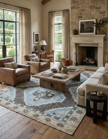 9' 4 x 13' 9 Hand Knotted Moroccan Wool Rug