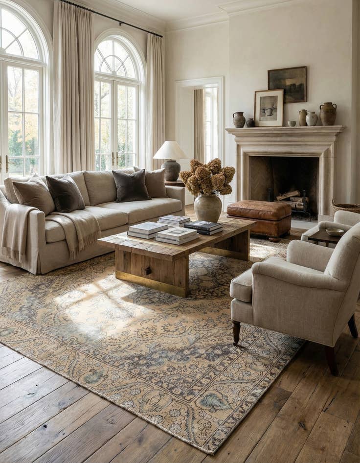 Detail image of  10' x 11' 9  Hand Knotted Ultra Vintage Persian Wool Rug