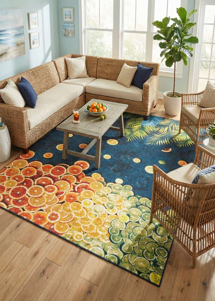 10' x 14' Easy-Clean Coastal Indoor / Outdoor Rug
