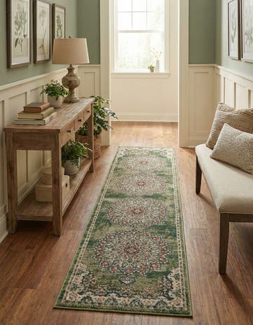Fern Green Isabella Runner Rug