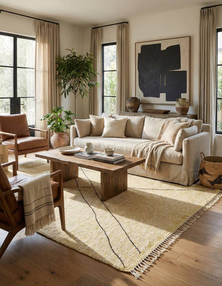 Detail image of 9' 3 x 12' 7  Hand Knotted Moroccan Wool Rug