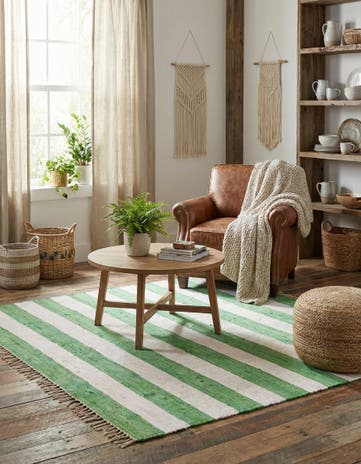 7' 10 x 7' 10 Hand Woven Chindi Rag Square Rug