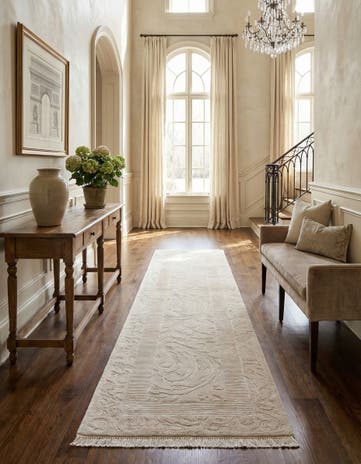 2' 7 x 10' Hand Knotted Darya Wool Runner Rug