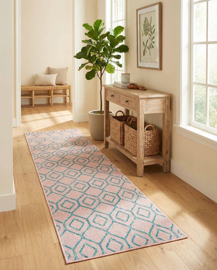 Detail image of 2' x 8' Easy-Clean Jill Zarin Turks and Caicos Indoor / Outdoor Runner Rug
