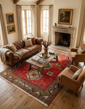 6' 11 x 10' 1 Hand Knotted Anatolian Wool Rug
