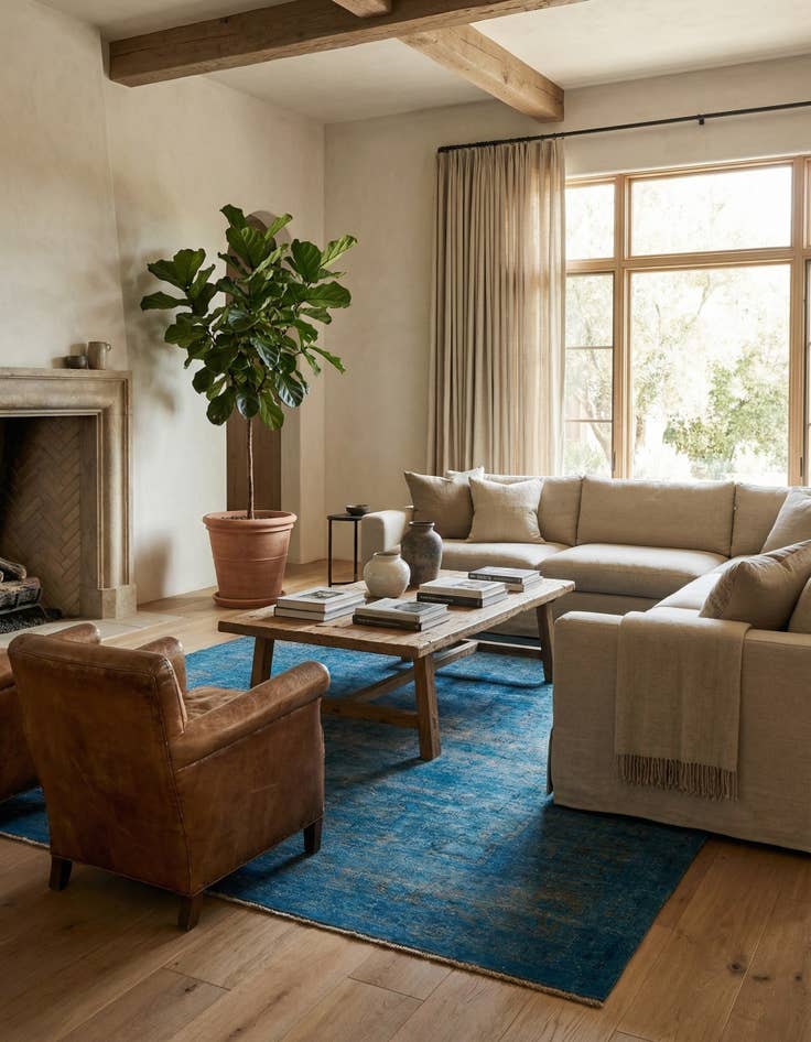 Detail image of 6' 6 x 9' 2  Hand Knotted Ultra Vintage Persian Wool Rug