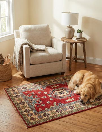 2' 10 x 4' 4 Hand Knotted Kazak Rug