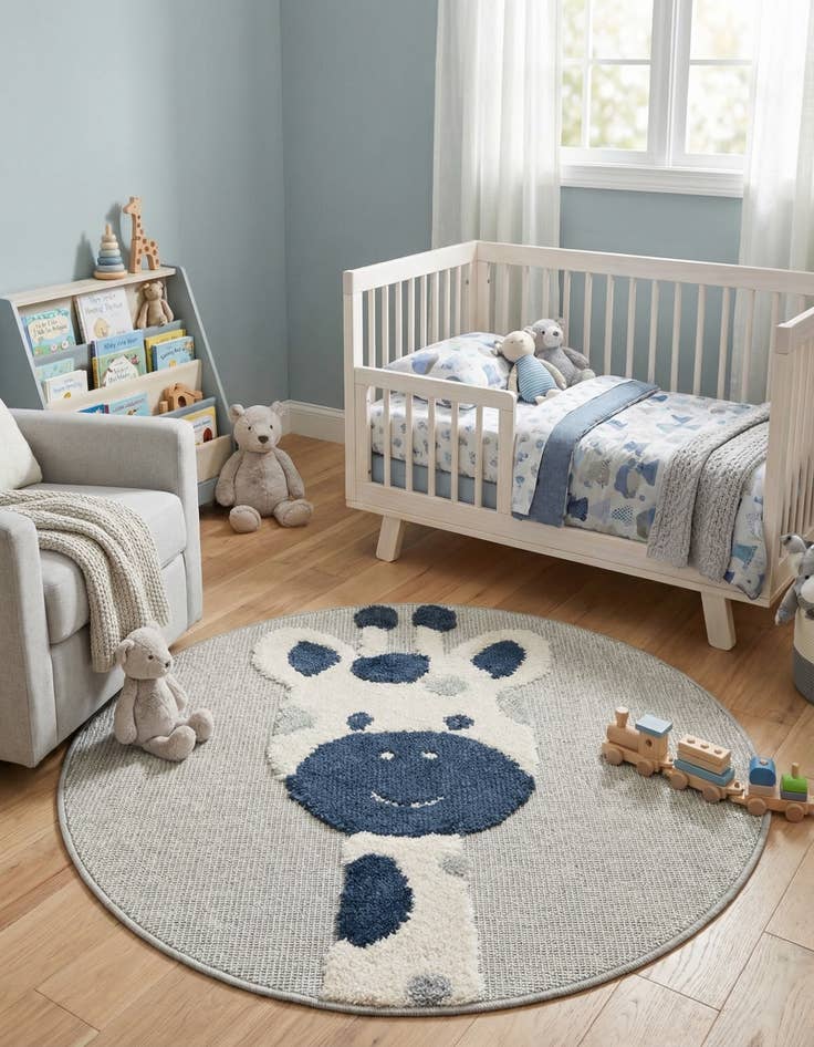 Detail image of 3' x 3' Whimsy Kids Round Rug