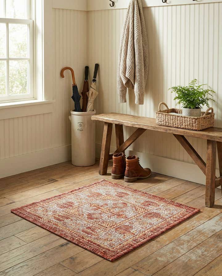 1' 4 x 1' 4 Easy-Clean Traditional Indoor / Outdoor Sample Rug