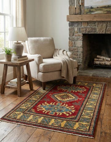 2' 8 x 4' 1 Hand Knotted Kazak Rug