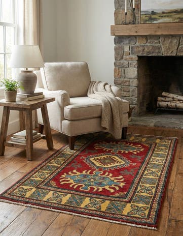 2' 8 x 4' 1 Hand Knotted Kazak Rug