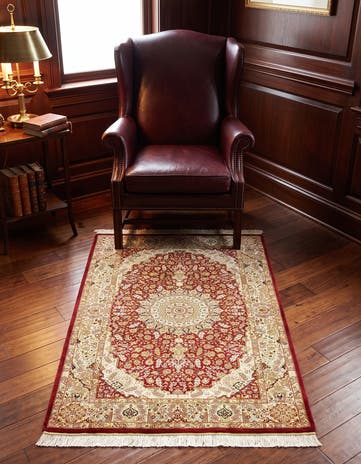 3' 3 x 4' 11 Ghom Silk Rug