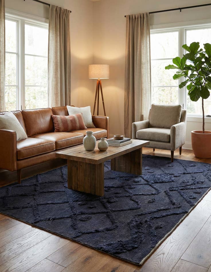 Detail image of  5' 4 x 6' 8  Hand Knotted Darya Wool Square Rug