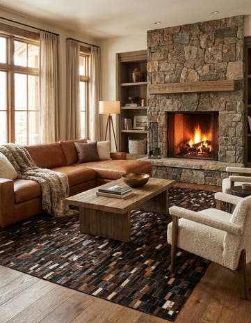 5' x 8' Cowhide - Patchwork Rug