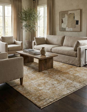 5' 10 x 9' 1 Hand Knotted Ultra Vintage Persian Wool Rug
