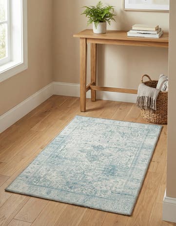Ivory Washable Timeless Rug