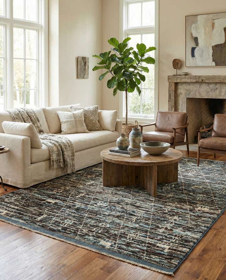6' x 9' 3 Hand Knotted Moroccan Wool Rug