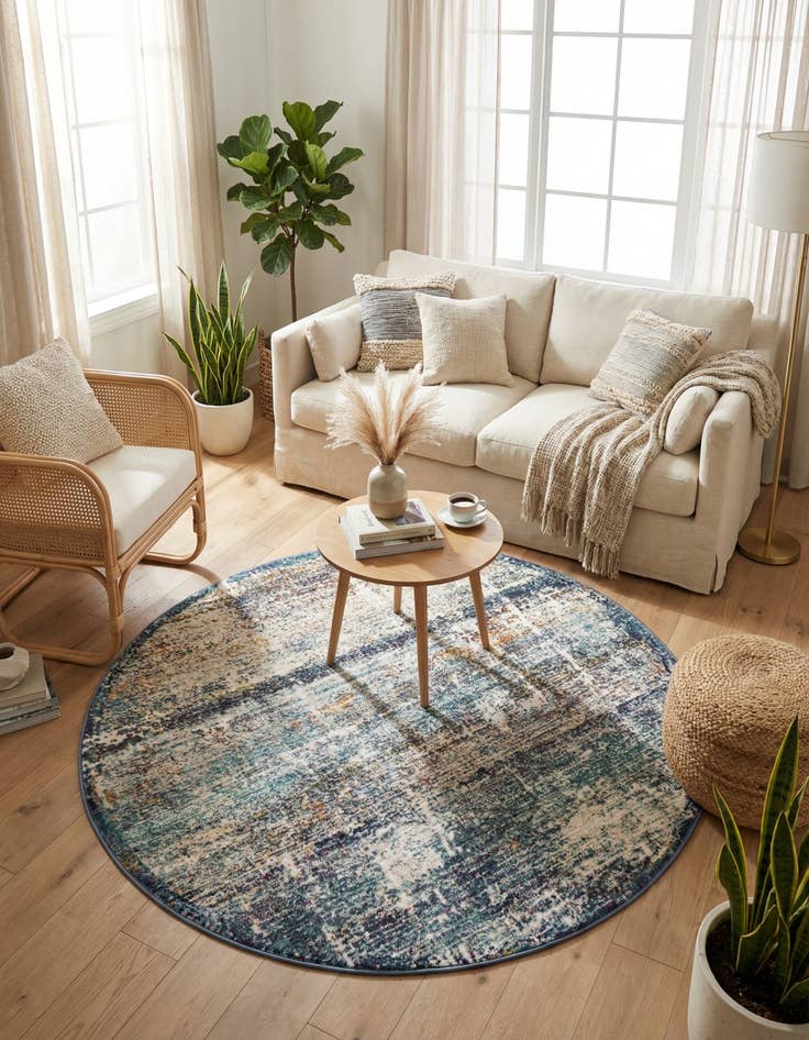 Detail image of 5' 2 x 5' 2 Malibu Round Rug