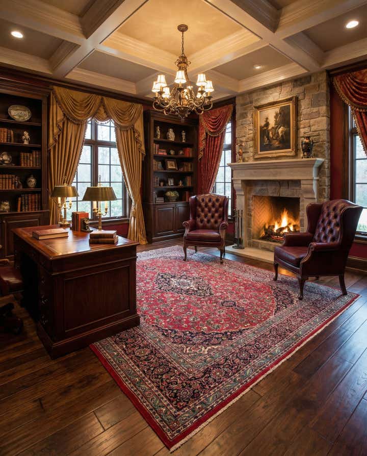 9' 6 x 12' 9 Hand Knotted Mashad Persian Wool Rug