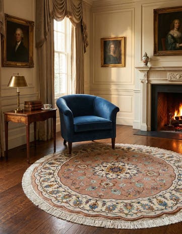 4' 10 x 4' 10 Tabriz Round Rug