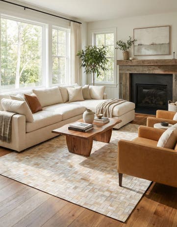 5' 4 x 7' 6 Cowhide Rug